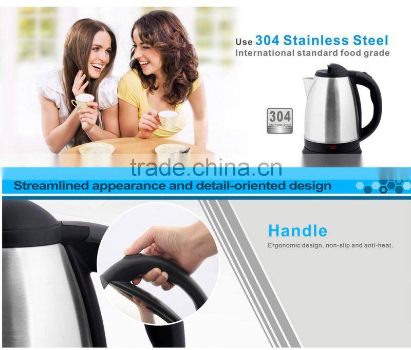 Colour electric kettle factory price powered water boiler
