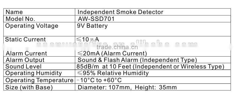 Independent fire alarm smoke detector for fire alert smoke sensor