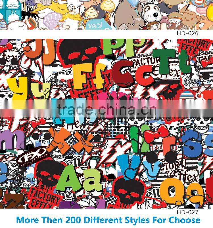 HD-027 CARLIKE Air Bubble Free Bomb Sticker Car Wrap Material