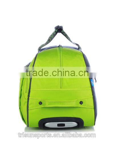 new style green best rolling duffel travel bag / luggage suitcase