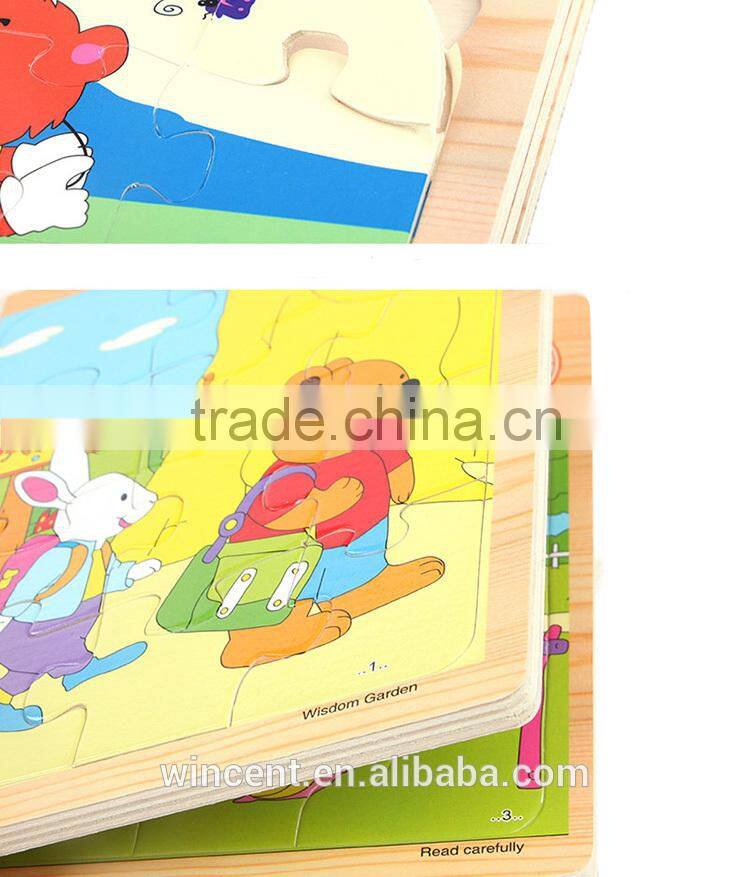 Educational toy custom wooden puzzle for children