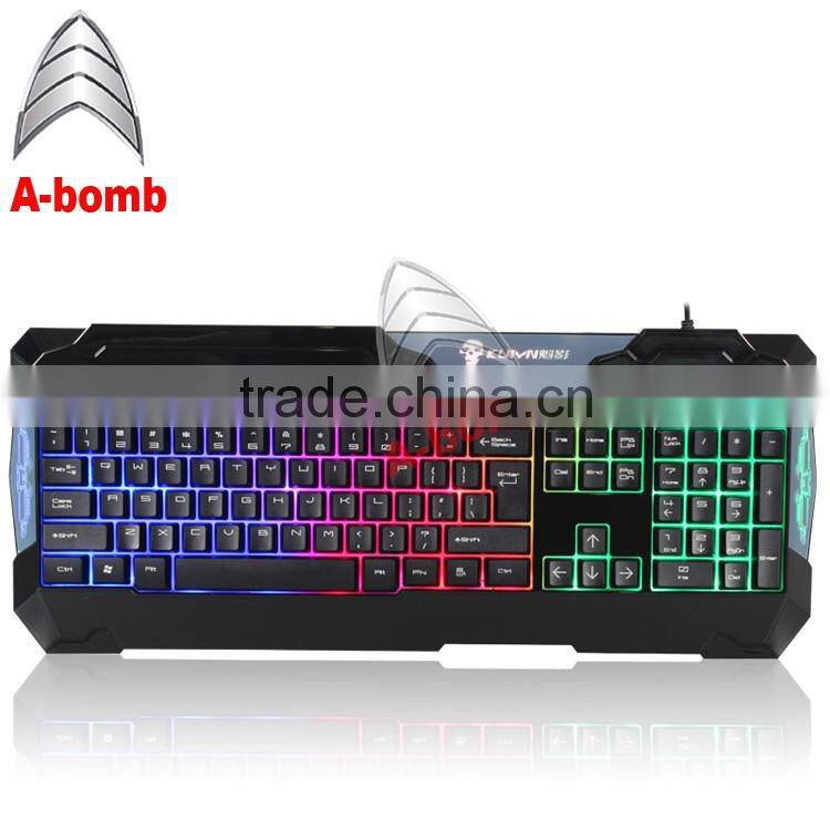 2016 A-bomb waterproof keyboard mechanical gaming computer keyboard with LED light