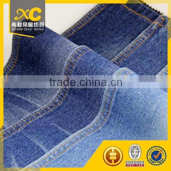 9oz polyester cotton Slub denim for jeans