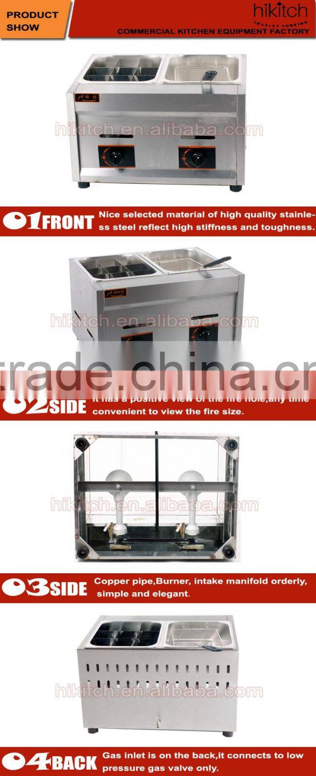 Gas Fryer and Snack Food Oden Cooking Machine