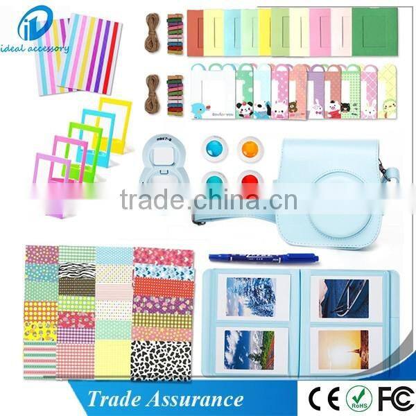 7 in 1 Fujifilm Instax Mini 8 Instant Film Camera Accessories Bundles (Instax Mini 8 Case/ Mini Album/ Close-up Selfie Lens/colo