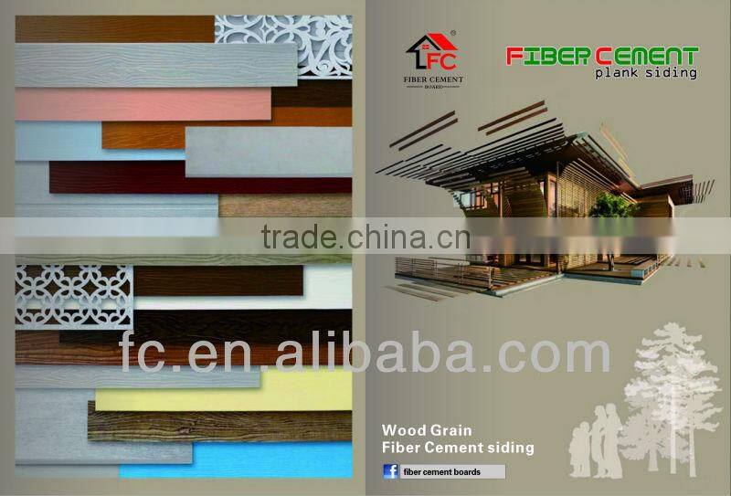 7.5mm thick Smooth and Wood Grain Fiber Cement Weatherboards plank for residential cladding