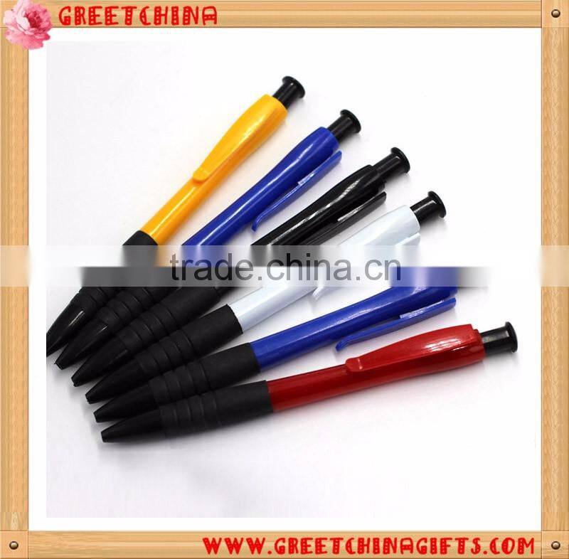 Custom Printed LOGO Clips Colorful Plastic Ballpoint Pen With Colorful Barrel