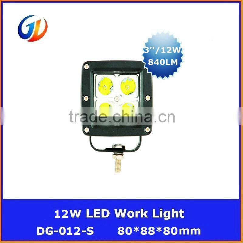 12v 24v 12W Cree led work light for forklift/ truck/fire engine/ambulance