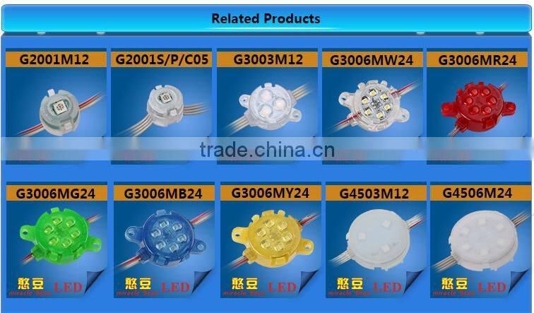 Waterproof full color 12v 30mm Exposed Led Pixel For Advertising