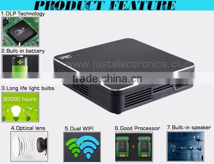 Hot Sale DLP WIFI 1080p 100 Lumens Full HD Miracast Airplay smart beam projector