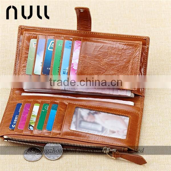 OEM handmade stylish vintage materal multi-card purse holder design your own leather purse