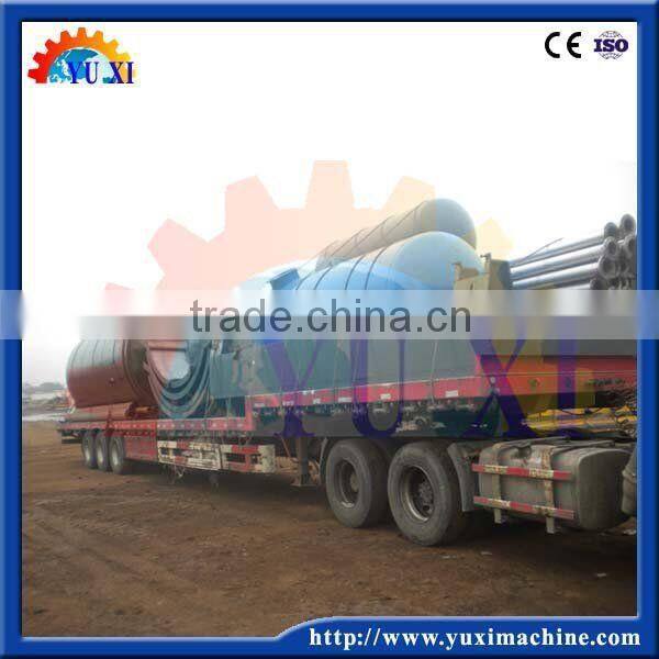 Best selling tyre oil refinery machine / crude tire pyrolysis machine / tire recycling machine