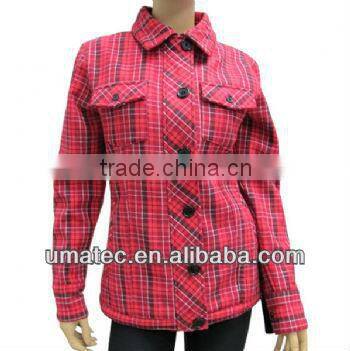 Women's Bonded Cotton Flannel Fleece button Jacket