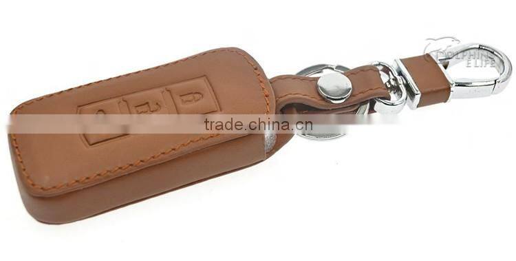 Car Leather Remote Key Cover Case 3 button Smart Accessories For Mitsubishi Lancer Outlander ASX Pajero