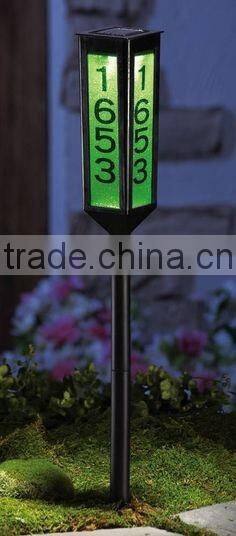 Plastic Solar House Number Stake