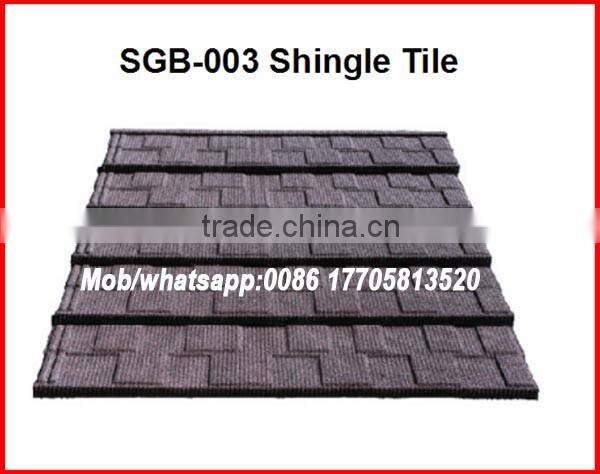 1340mm*420mm Stone Coated Roofing Tile , Kenya Stone Coated Metal Roofing Tile