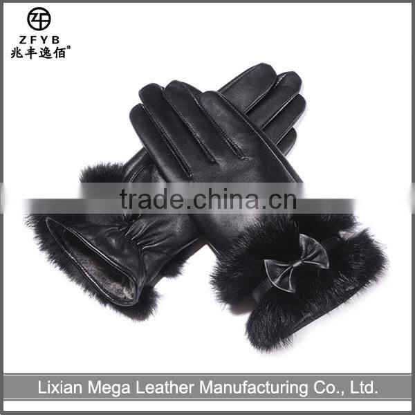 High Quality Cheap Custom Rabbit Fur Gloves