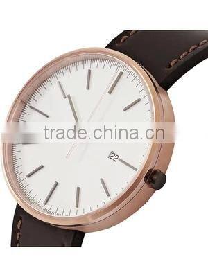 YB OEM watch logo minimalist unisex stainless steel watch