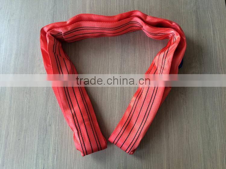 12T high tensile nylon round sling for lifting oil can and wooden crate