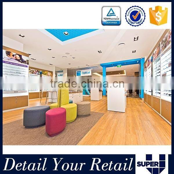 2016 Customized Fashion High Quality Optical Glasses Shop Interior Design