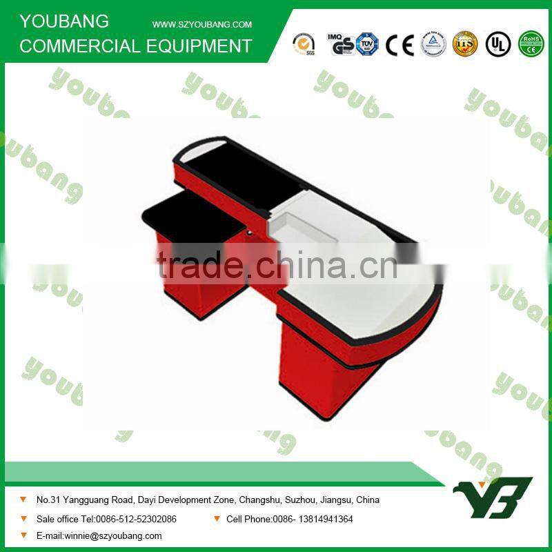 Electric cash counter with checkout counter with belt