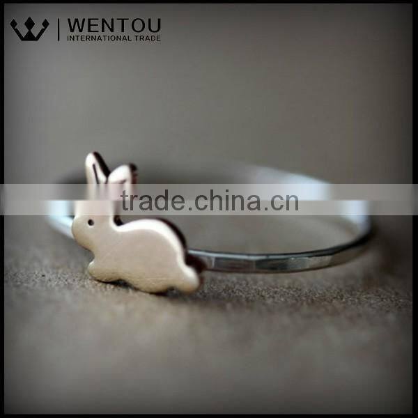 Fashionc Girls Bunny Design Silver Rings