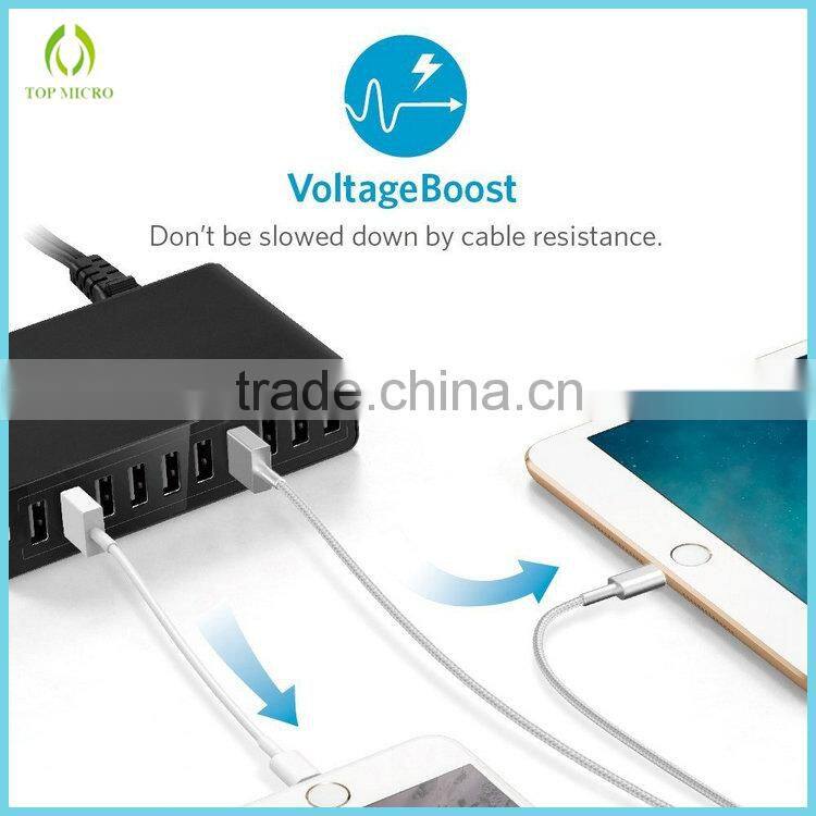 Wholesales 10A US/EU/UK/AU/KS Socket Multi Port USB Charger Station Wall Charger