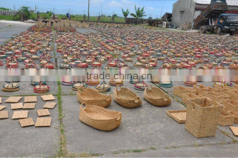 seagrass and straw picnic basket