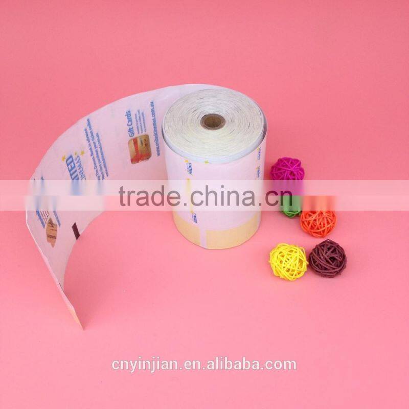110mm double siades Printed Paper Roll for Movie company