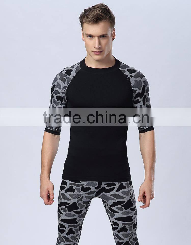 Leopard men breathable quick-drying sports pants 7 minutes of pants