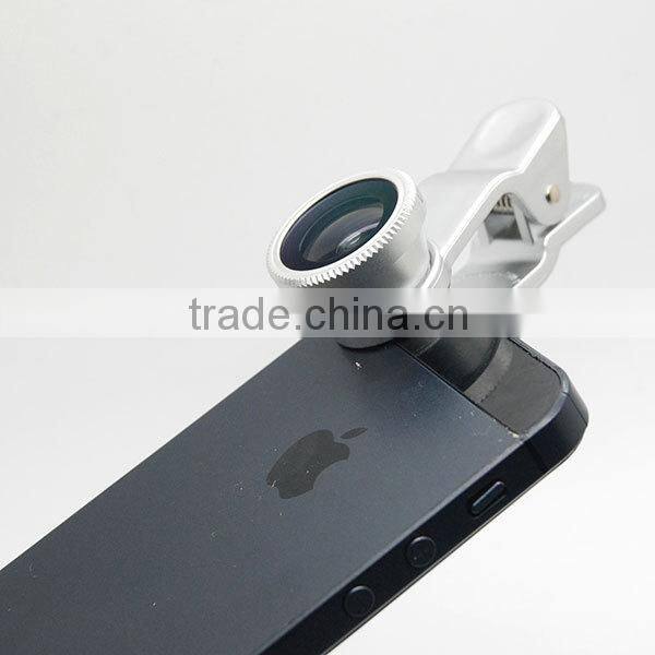 Universal 3 in 1 Clip Fisheye Wide Angle Macro Lens Camera Photo for iPhone iPod iPad Galaxy Smart Phone