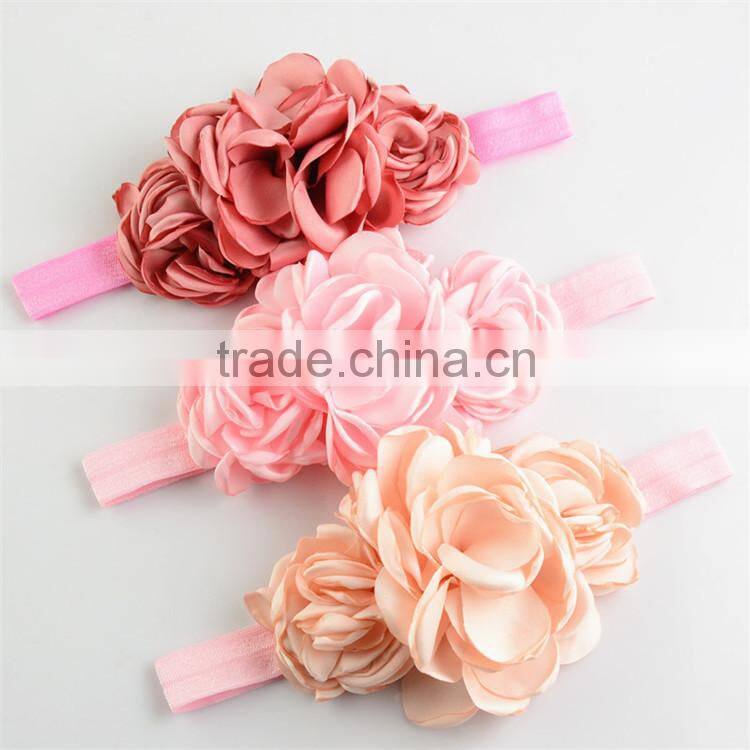 rounded flower diy christmas headband for babies