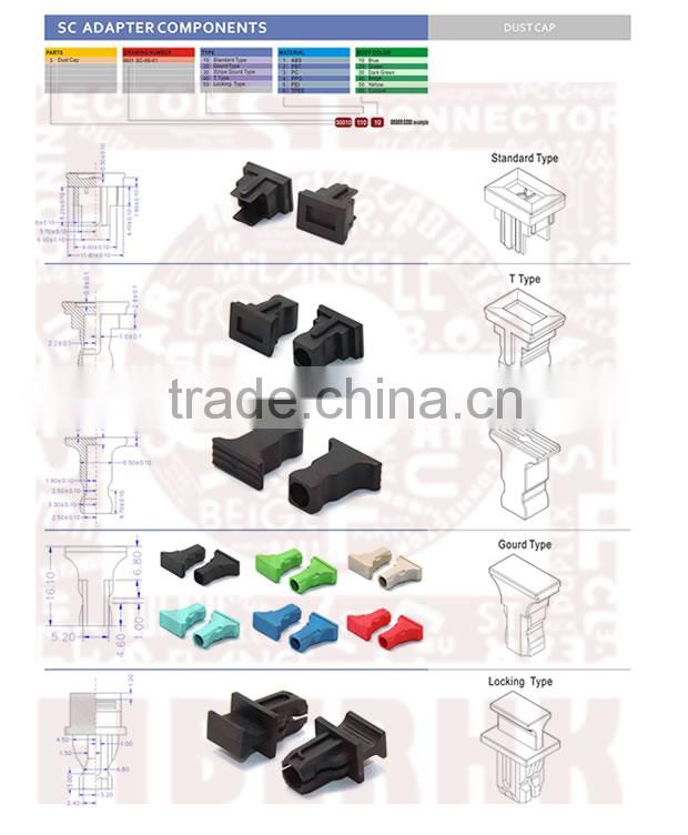 SC OM3 Fiber Optic Adapter with Metal Shutter Made in China