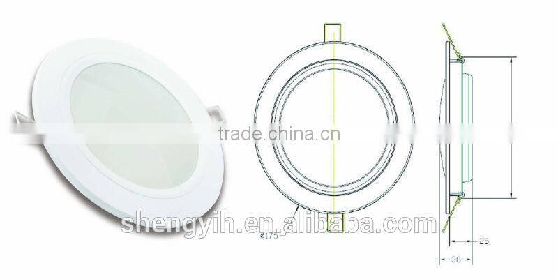 2016 Led down light led light downlight housing 12W led downlight ceiling light