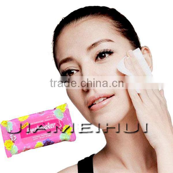 safe make up remove women facial wet wipes, portable cosmetic wipes