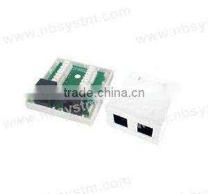 2 ports Surface Box UTP Cat6 2xRJ45 PCB jack