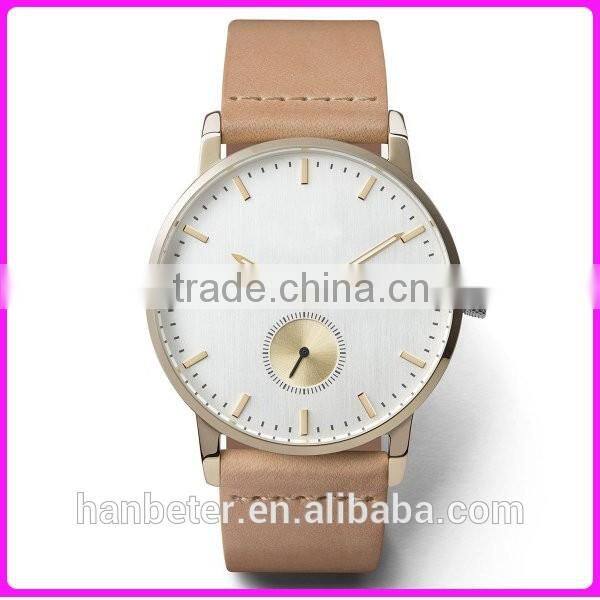 Newest design oem women watches 2016 custom made watches with calf leather