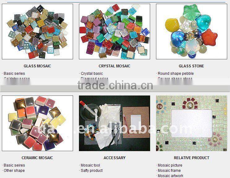 Glass Light Pink 10mm Craft Mini Tile Supply