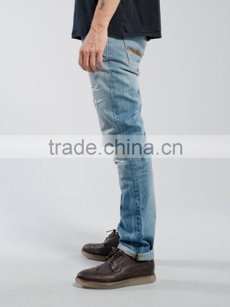 cotton fabric mens skinny denim jeans JX017