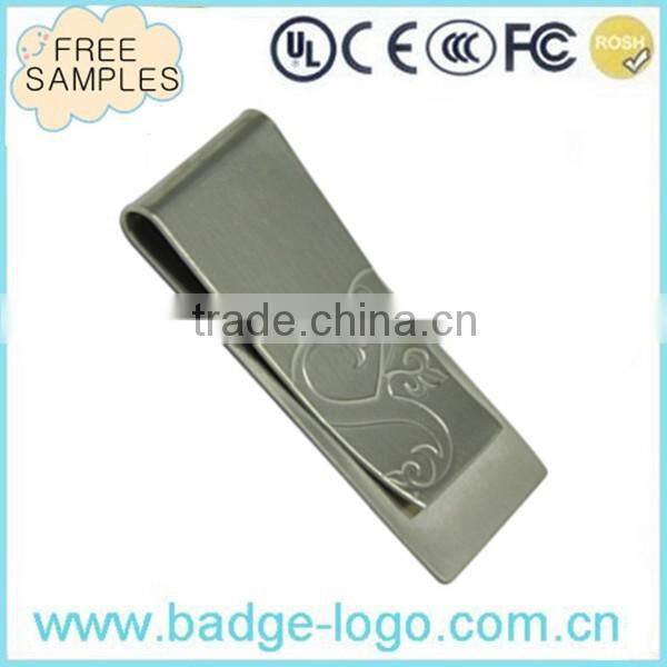 2016 New Engraved Metal Money Clip Holder