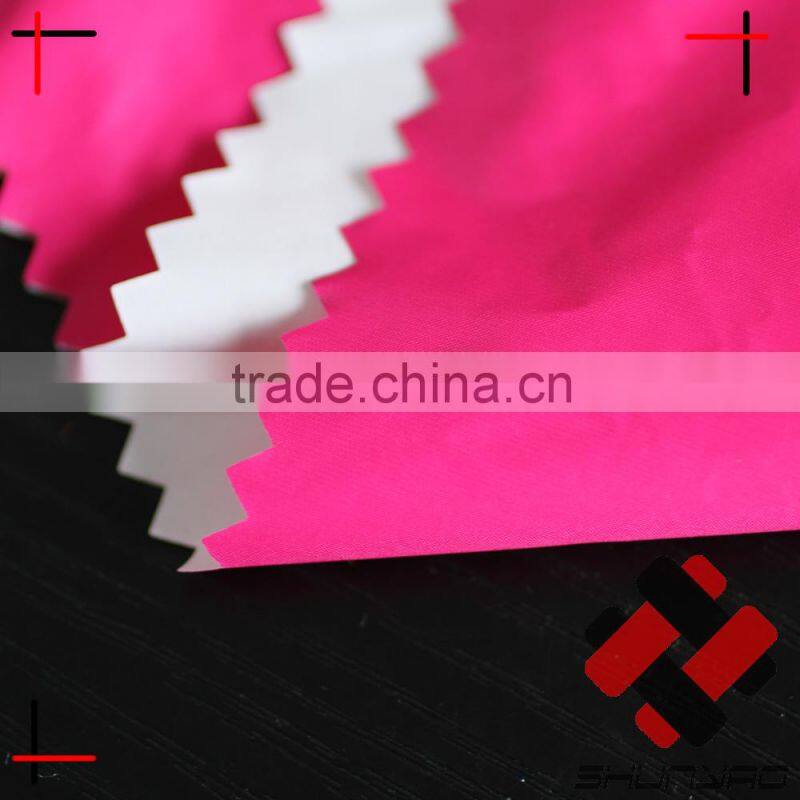 380T Nylon Taffeta with milky pu thansfer coating