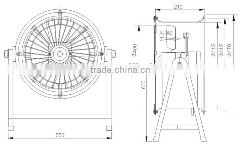 YWF4E-400mm Series external rotor Axial fan