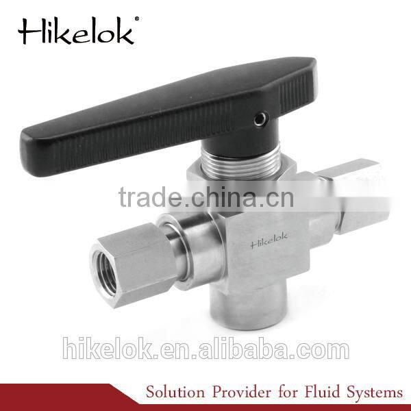 Stainless Steel Tubing Connector Ball Valve 3 Way Ball Valve 1/4'' Gas Ball Valve