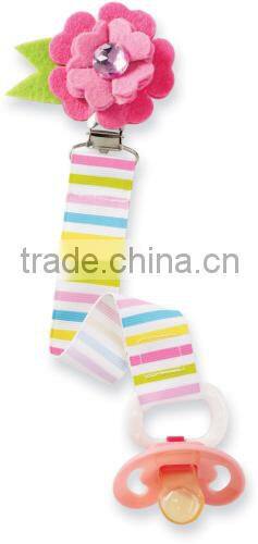 pacifier clip holder , baby pacifier clip with ribbon , baby pacifier holder clip