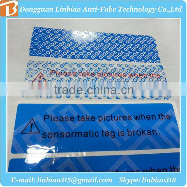 Customized warranty hologram void sticker label for anti-fake stickers