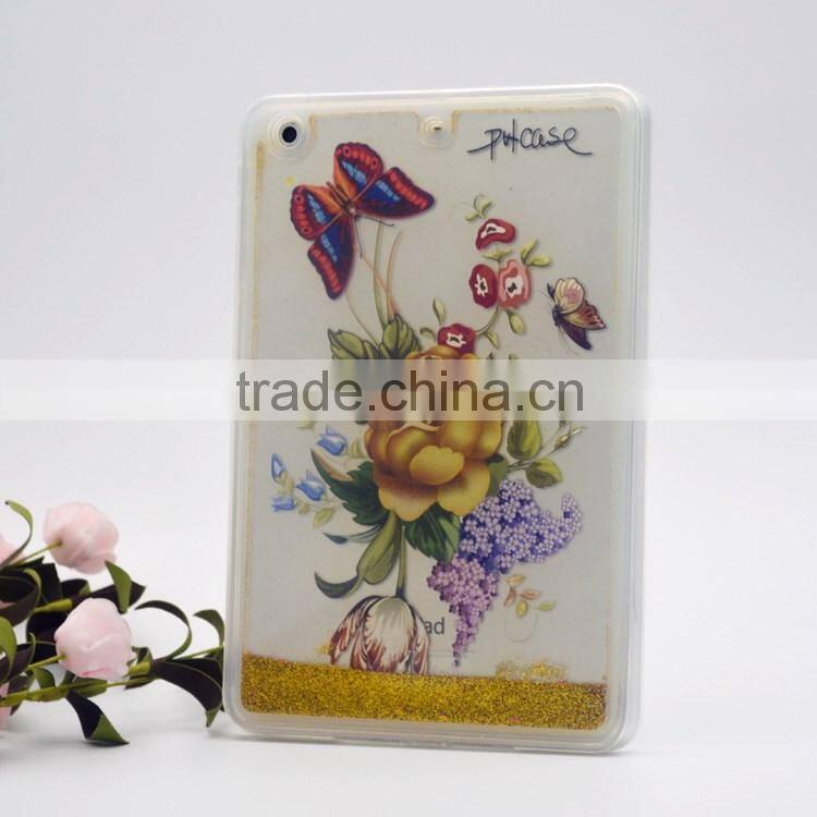 hot sell floating liquid glitter case for Ipad mini