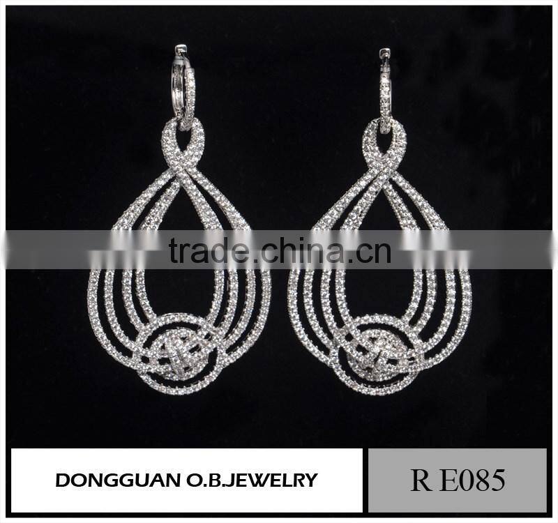 Fashion seed bead earrings for lady 925 silver earrings