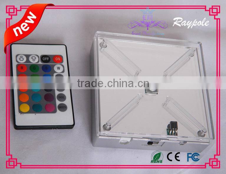 Rechargeable wedding table centerpiece glass bottle light base for decoration