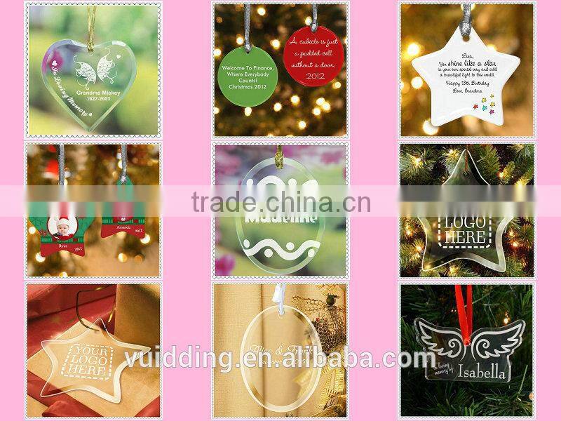 Hanging Glass Arch Shape Ornaments For Christmas Tree Decor