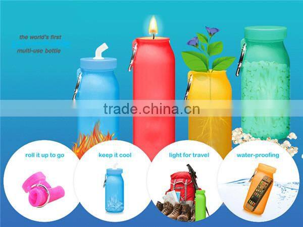 Hot selling colourful 650ml Silica gel bottle